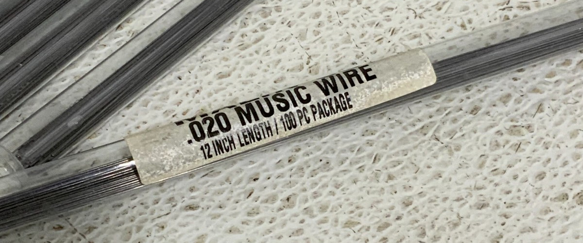 New Lot of 5 Malin Music Wire 0.02 12″ Inch Lenght