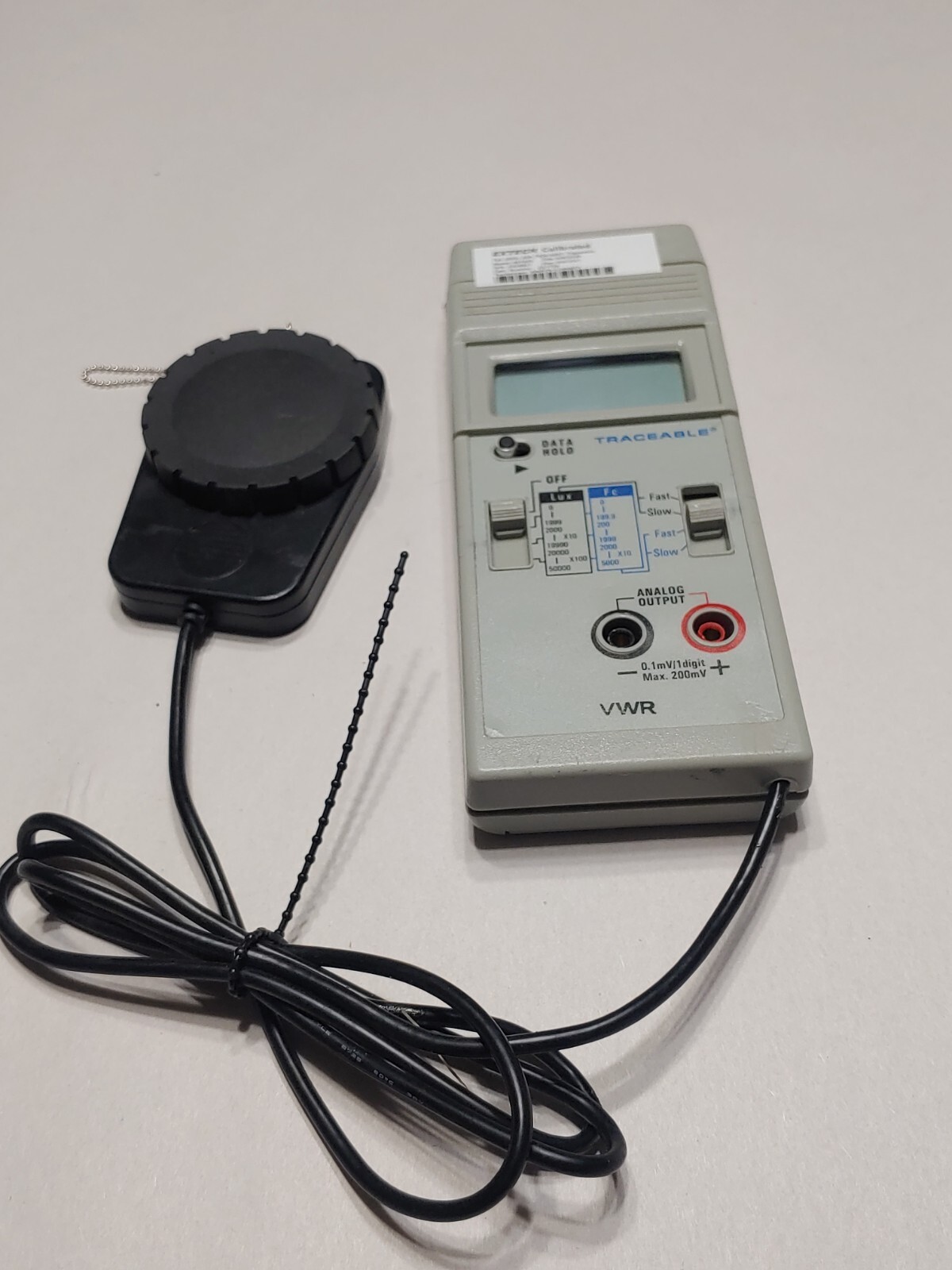 Extech 401025 Digital Lux Light Meter Foot Candle Manual Adjustment Fast Slow