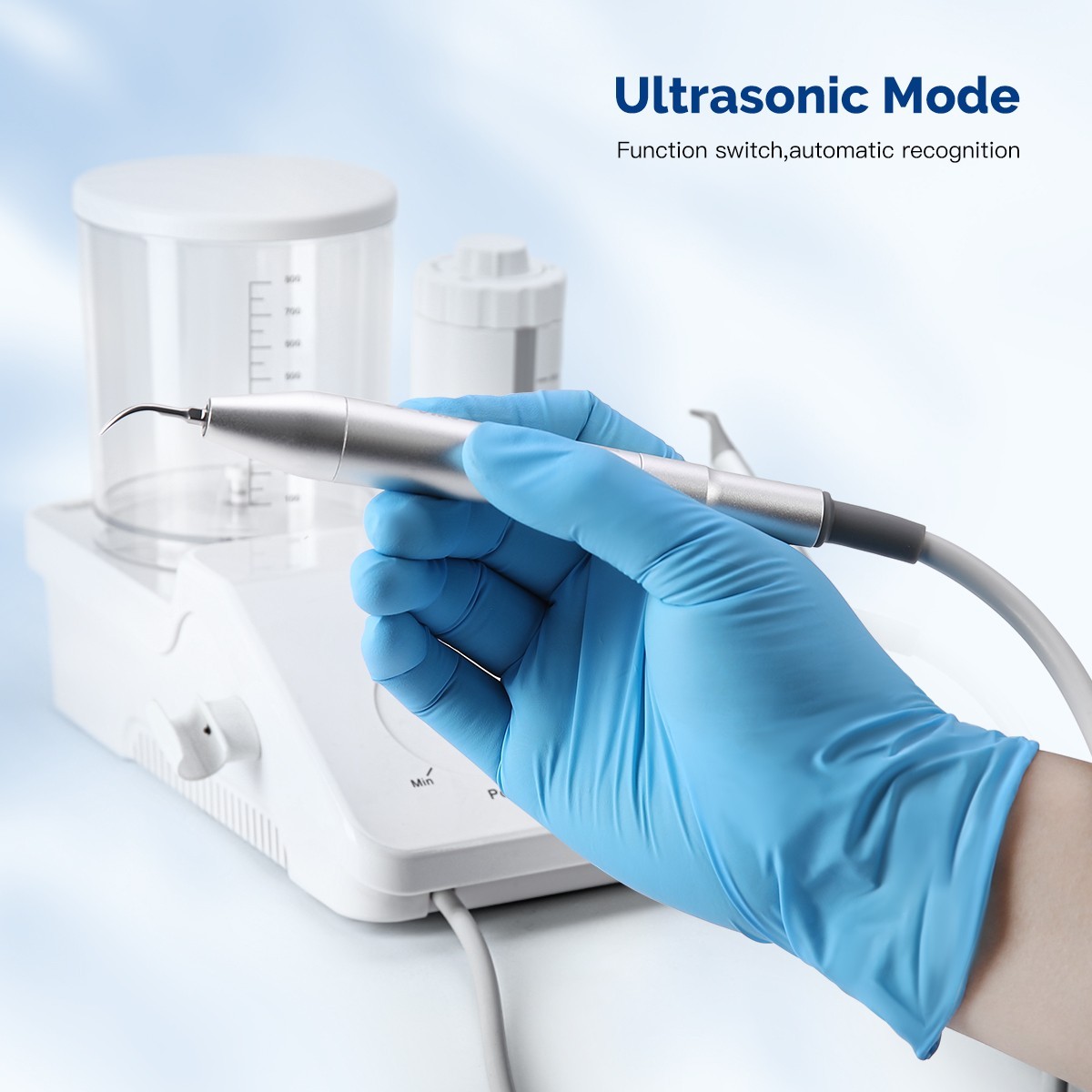 Dental Ultrasonic Scaler 30kHz Wireless Foot Switch Touch Panel Auto Tuning