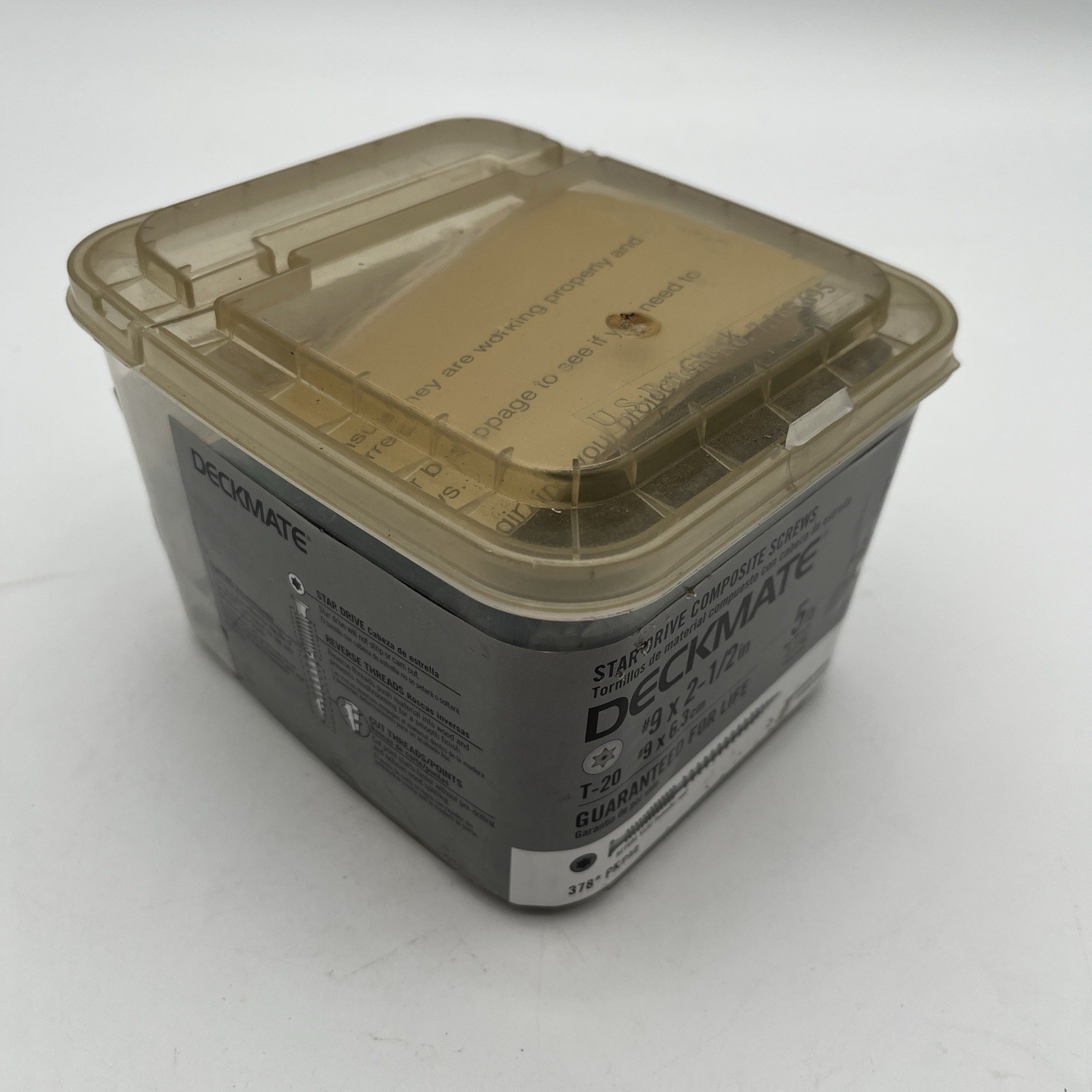 NEW!! 378* Pack Grip-Rite Deckmate #9×2-1/2in Deck Screws T-20 –
