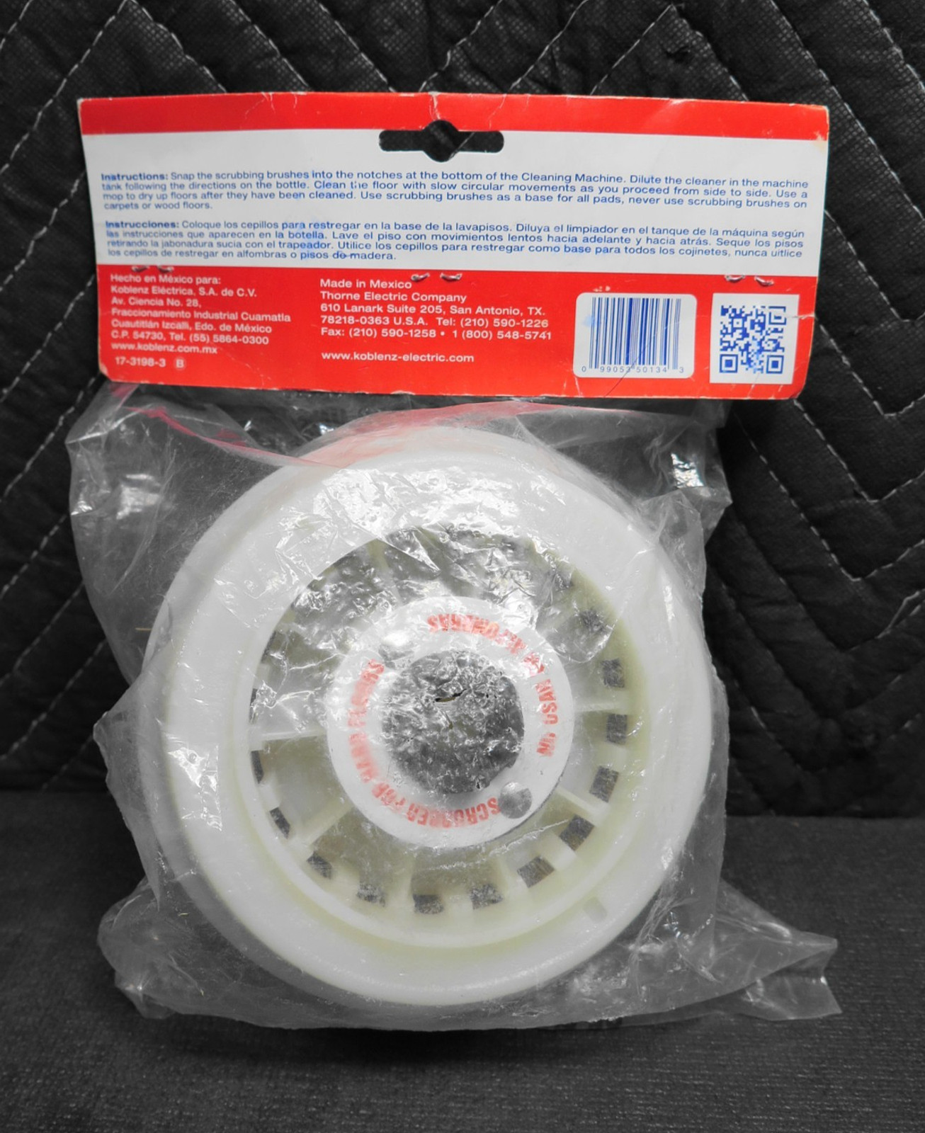 Koblenz Scrubbing Brushes for 12″ Twin Brush Shampooer/Polishers 2 Count – New