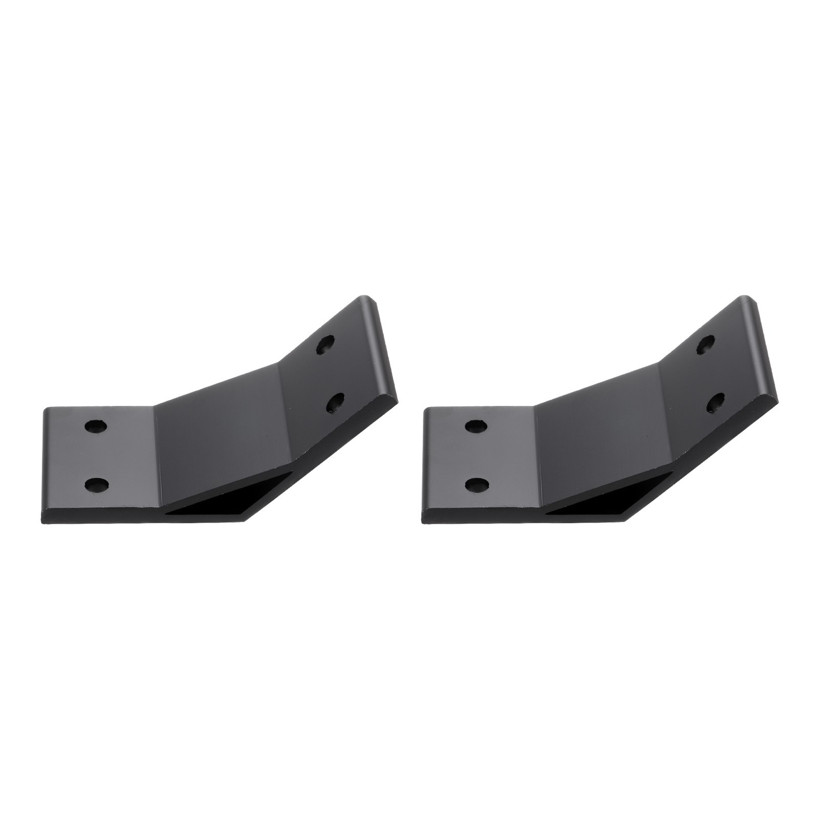 2Pcs 135 Degree Aluminum Profile Corner Brackets 2.36 x 2.05 Inch Black
