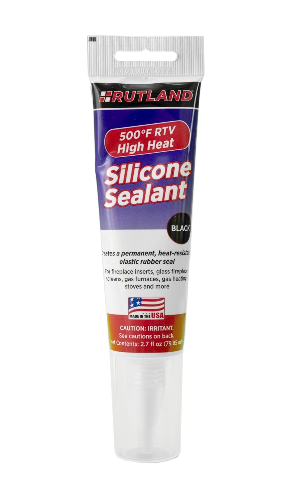 Rutland High Heat Silicone Sealant for BBQ Grills, 2.7 Oz., Black 1-Pack