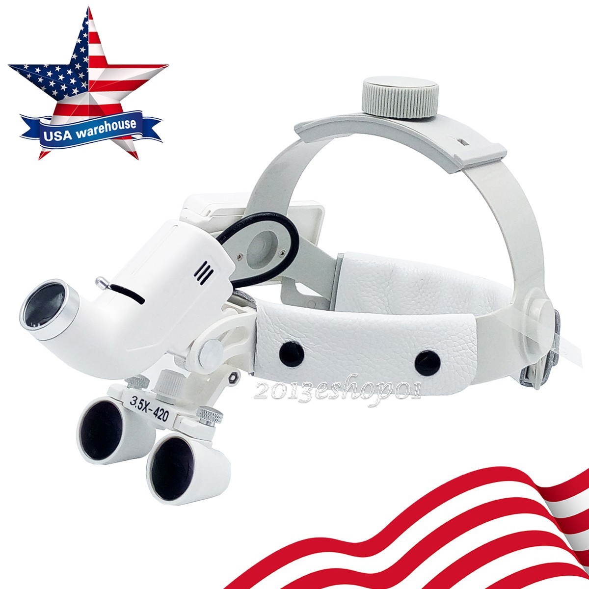 3.5X-R Dental Medical LED Headlight Headband Binocular Magnifying Loupes Surgery