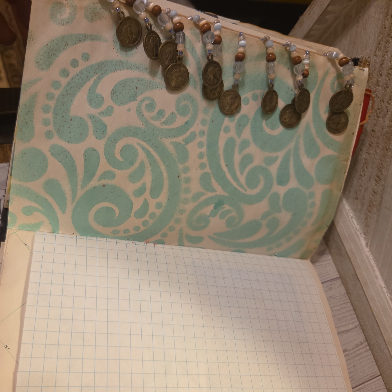Fully Embellished Handmade World Traveler Themed Junk Journal 88 pages