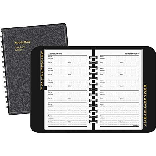 Black Classic Telephone Address Book Wirebound 800 Entries 4×8 Inches