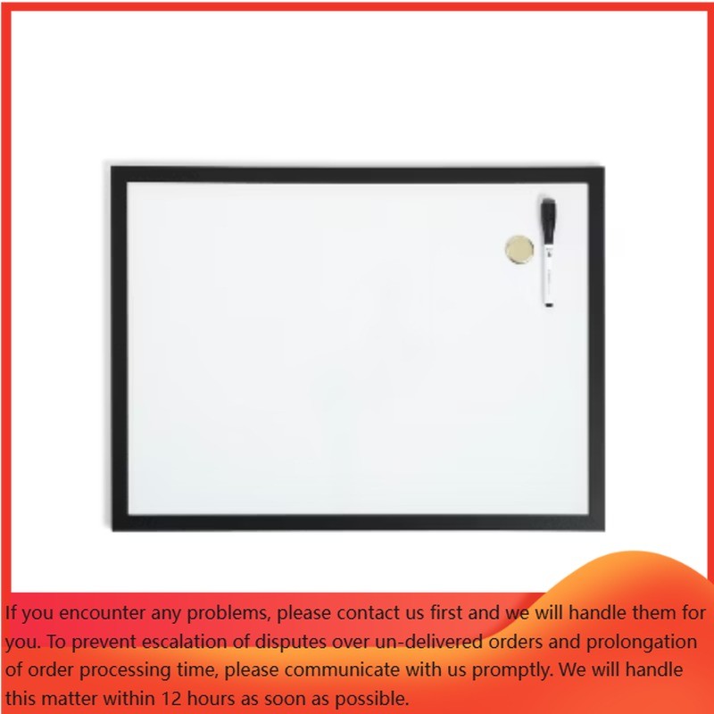 U Brands 17″x23″ Wood Frame Dry Erase Board Black