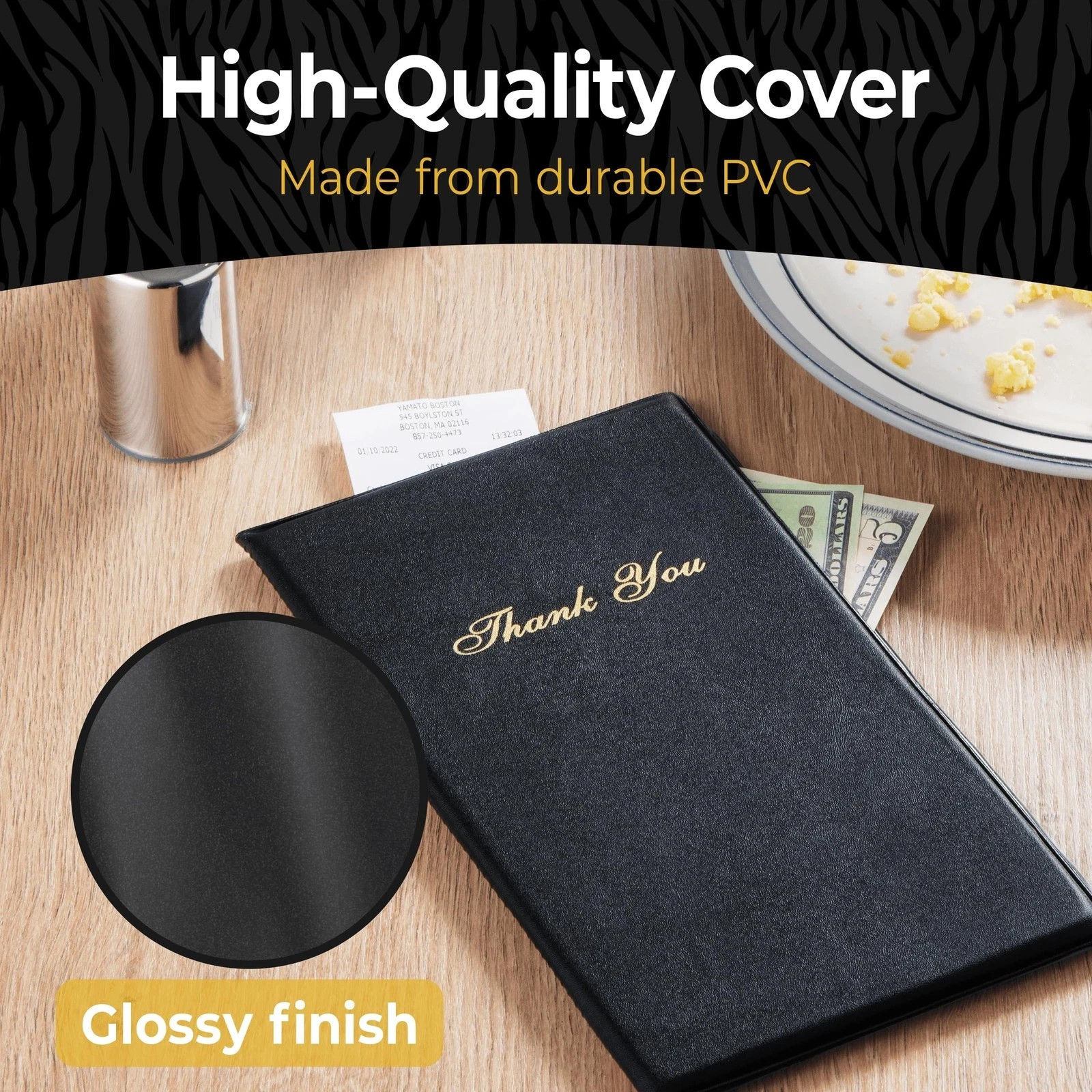 Check Presenters for Restaurants Bulk 40 Pack – 5.5 x 10 Inch Double Side Che…