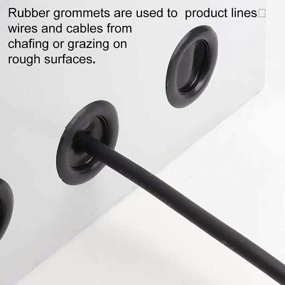 170pc Rubber Grommet Assortment 7 Sizes Sheet Metal Auto Body Firewall Hole Plug