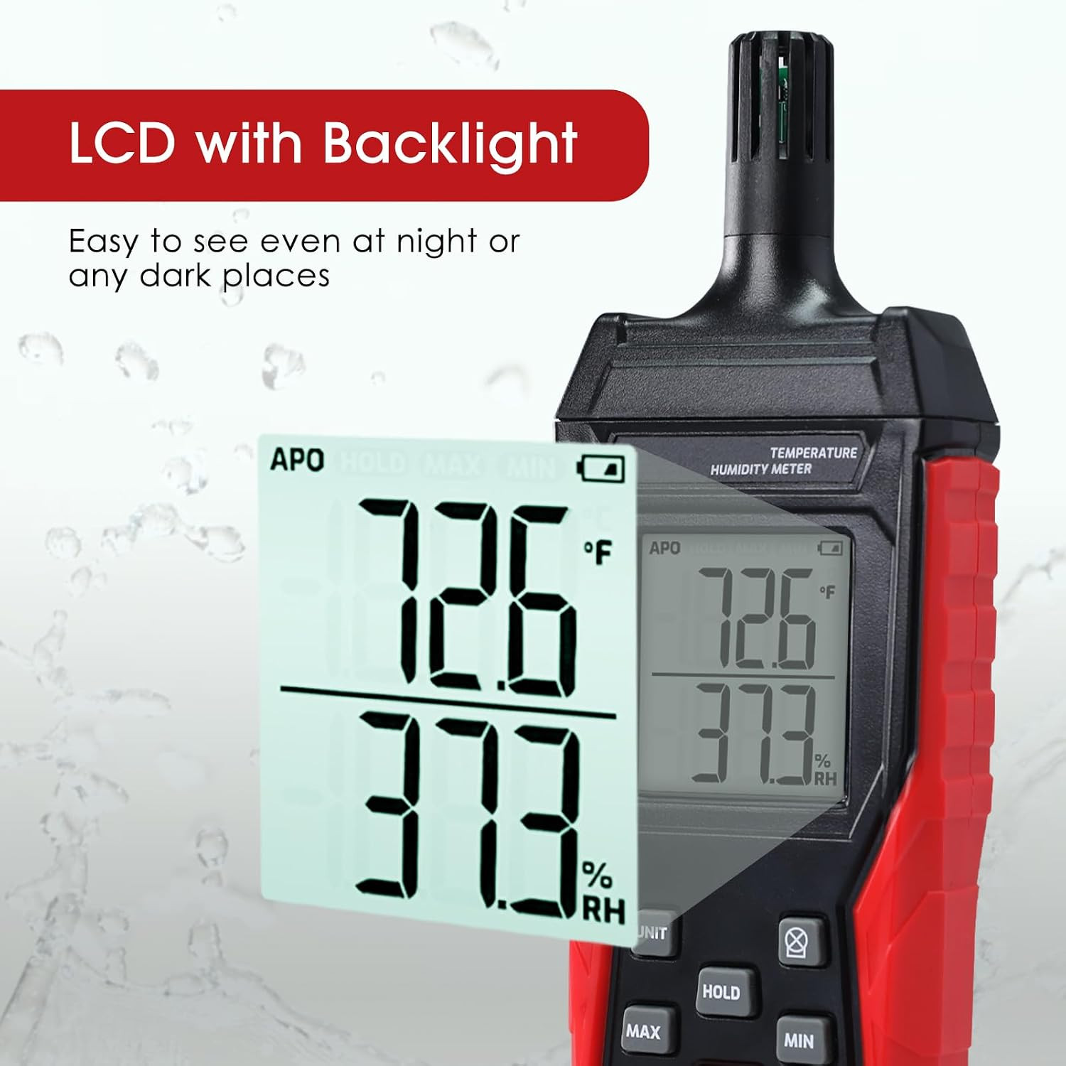 Humidity Temperature Meter, High Precision Digital Psychrometer HVAC