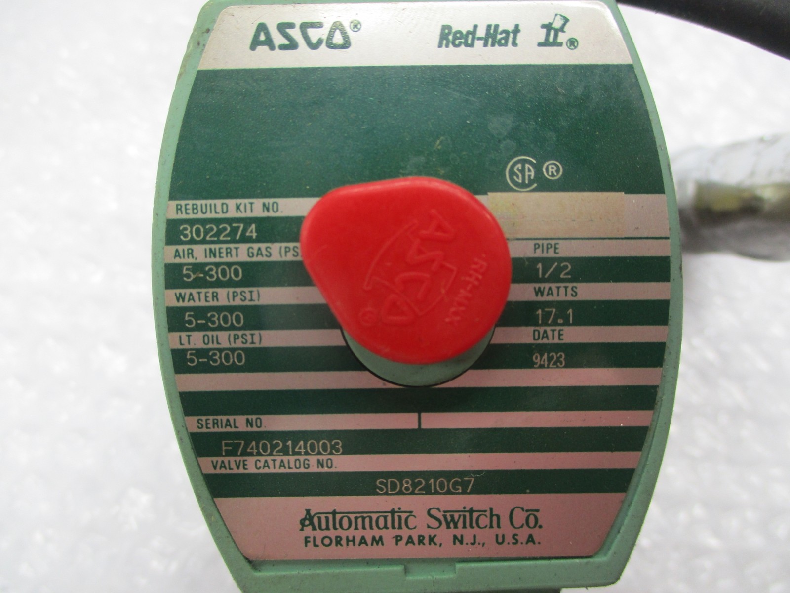ASCO SD8210G7 SOLENOID VALVE NSNP