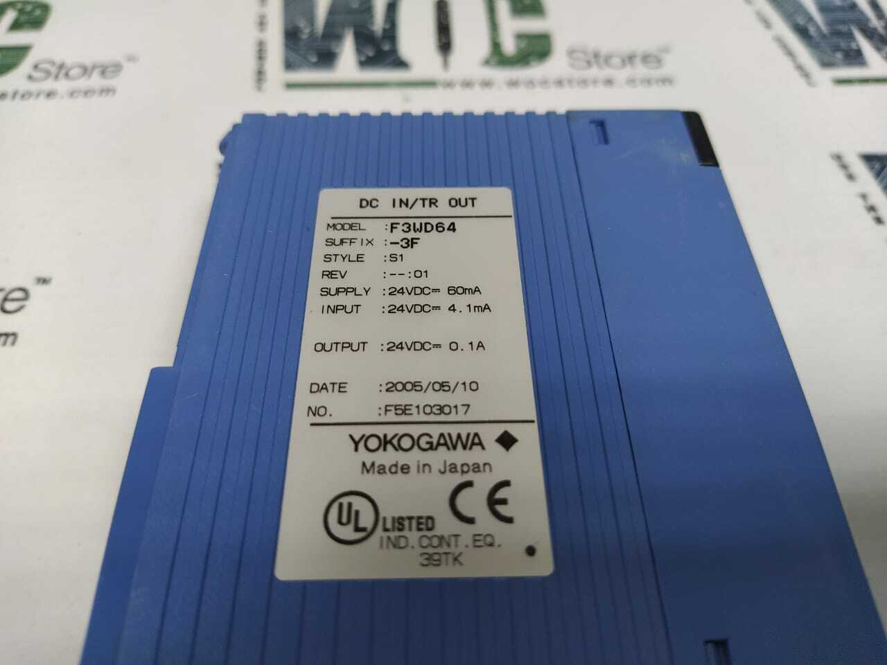 F3WD64-3F-S1 REV 01 YOKOGAWA DC IN/TR OUT PLC module