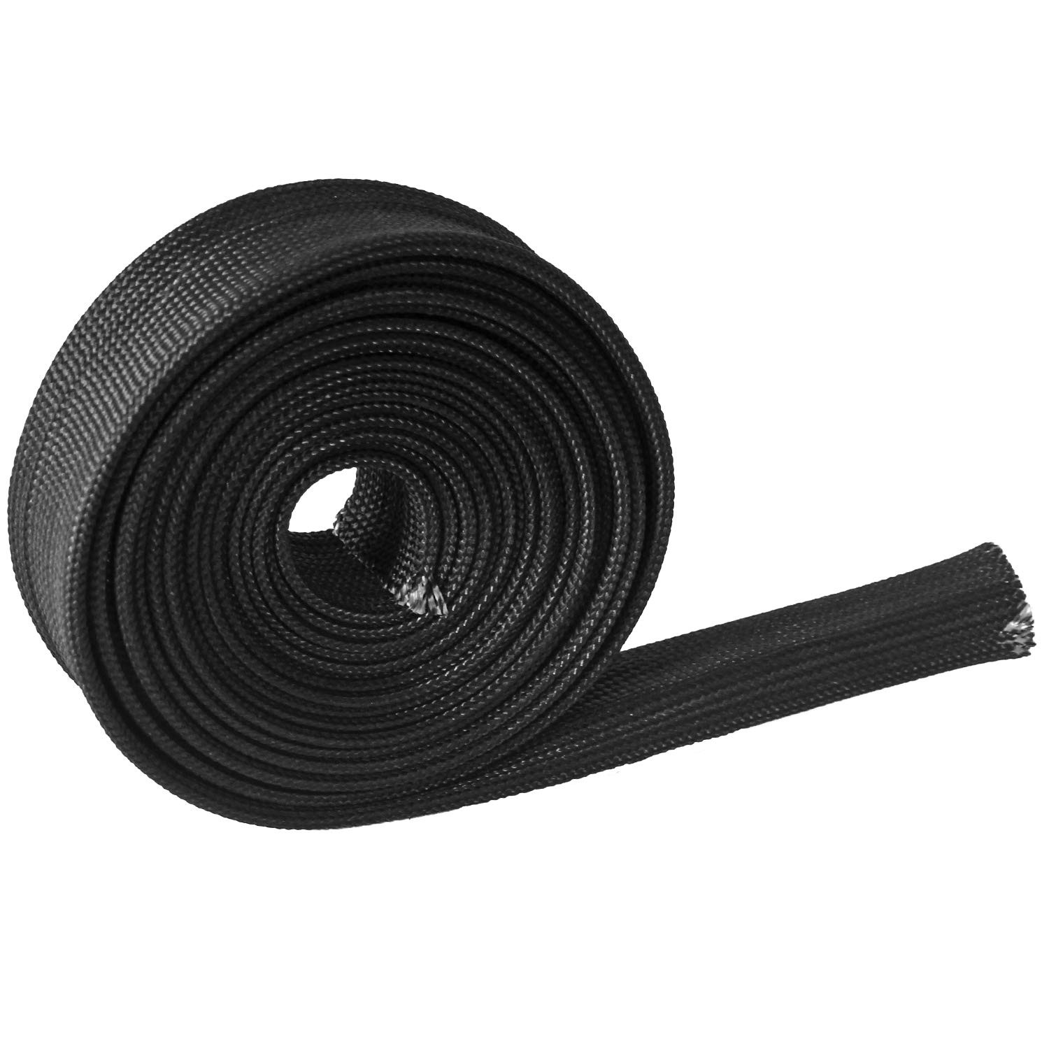 Black Heat Sleeve 10Ft Fiberglass Wire Heat Protection Wrap 13Mm Cord Cover