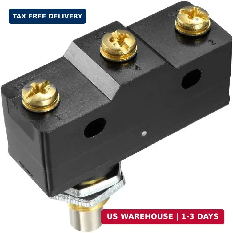 uxcell 2PCS Z-15GQ-B 1NO + 1NC Panel Mount Snap Button Type Micro Limit Switch,