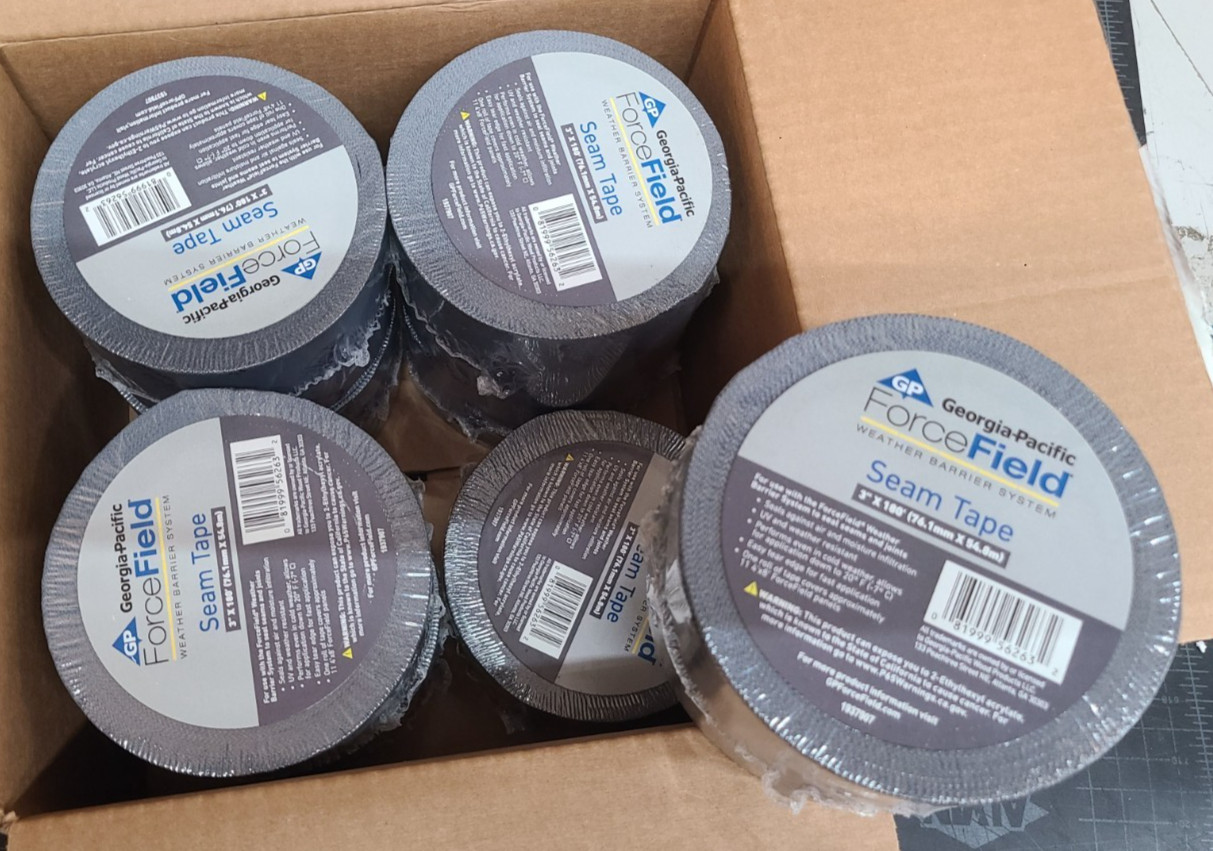 Georgia-Pacific 8pc ForceField Seam Tape 3″ x 180′ Weather Barrier Tape 1365980