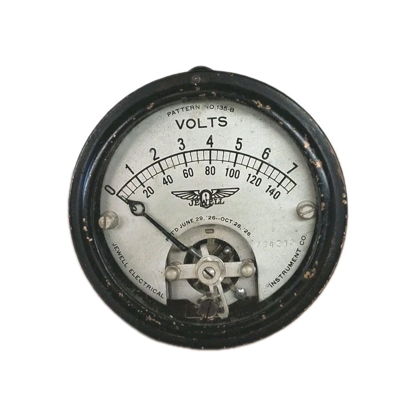 Vintage Jewell Electrical Instrument Pattern Gauge No. 135 Meter Untested