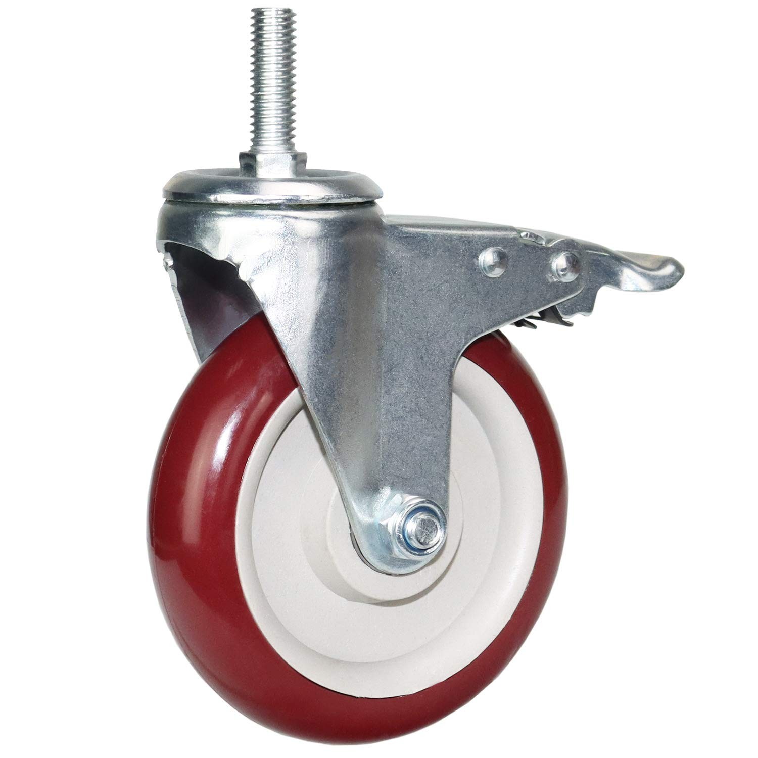 5 Inch Swivel Stem Casters Heavy Duty American Size UNC 1/2″-13×1-1/2 Stem Th…