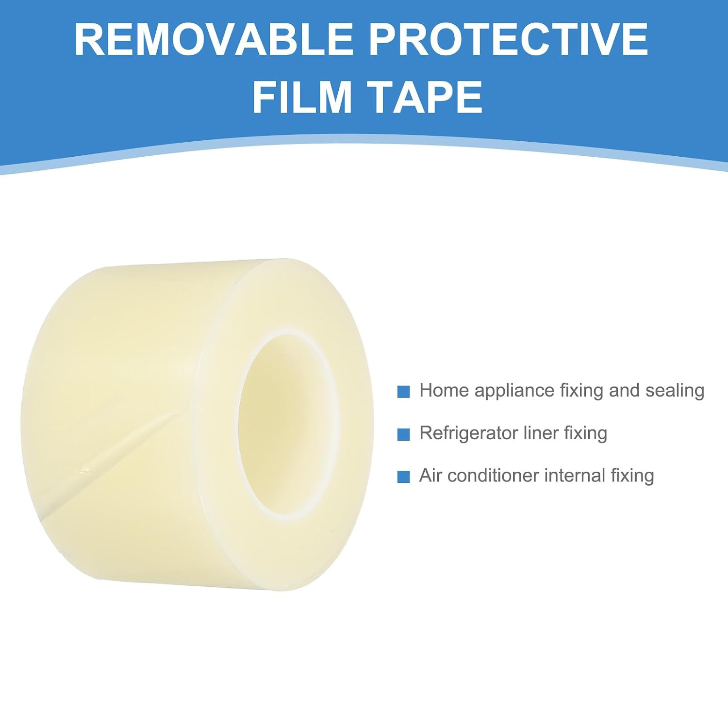 Removable Protective Film Tape, 3.5 Inch x 656 ft PE Surface Protective Scratch
