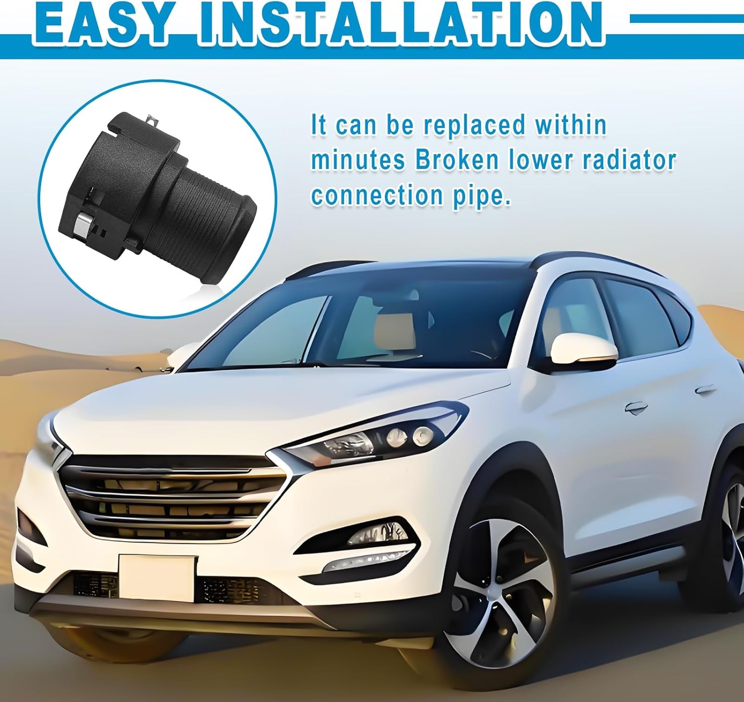 2Pcs Quite Durable Lower Radiator Connector Hose – Compatible with Sonata Tucson