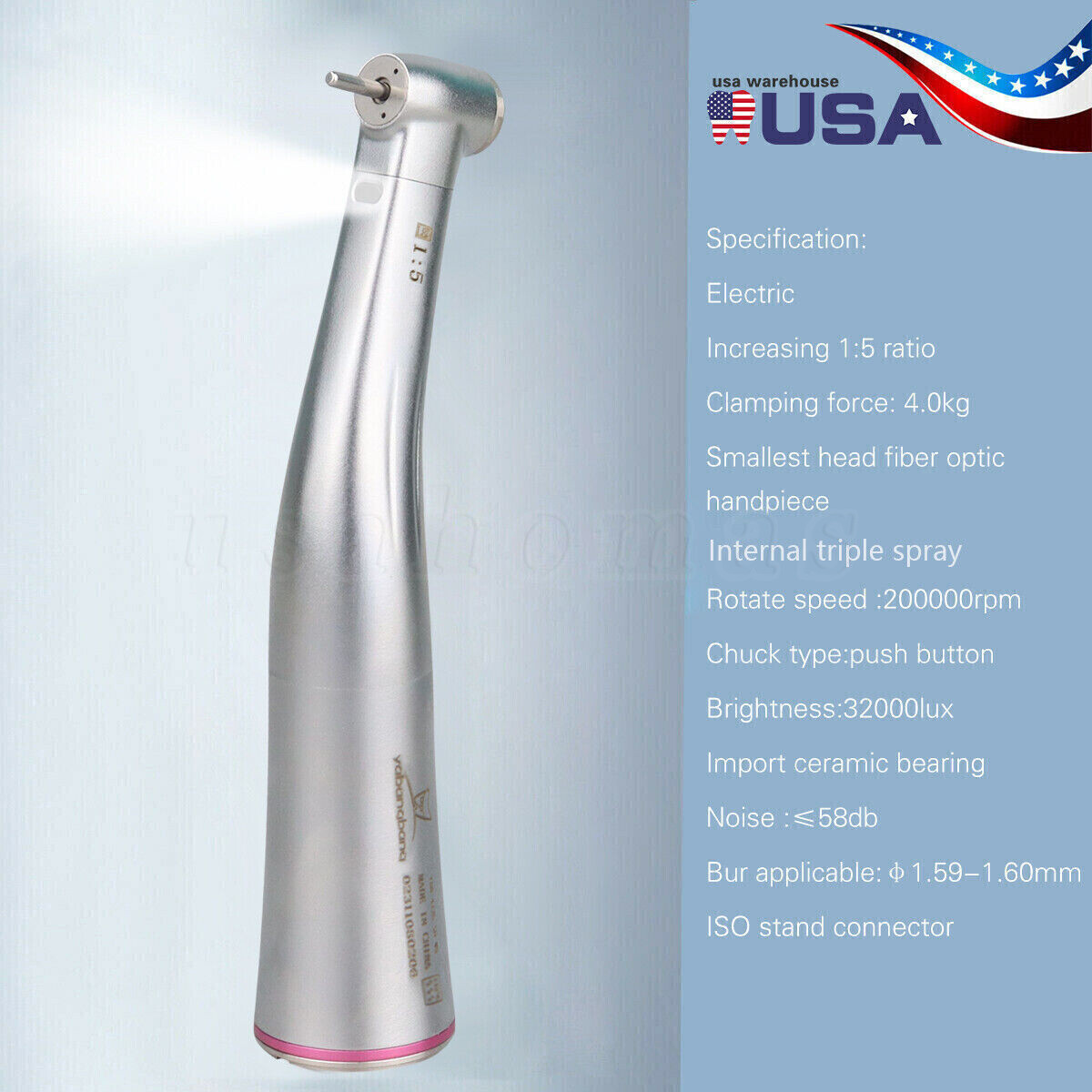 Woodpecker Style 1:5 Contra Angle LED Handpiece