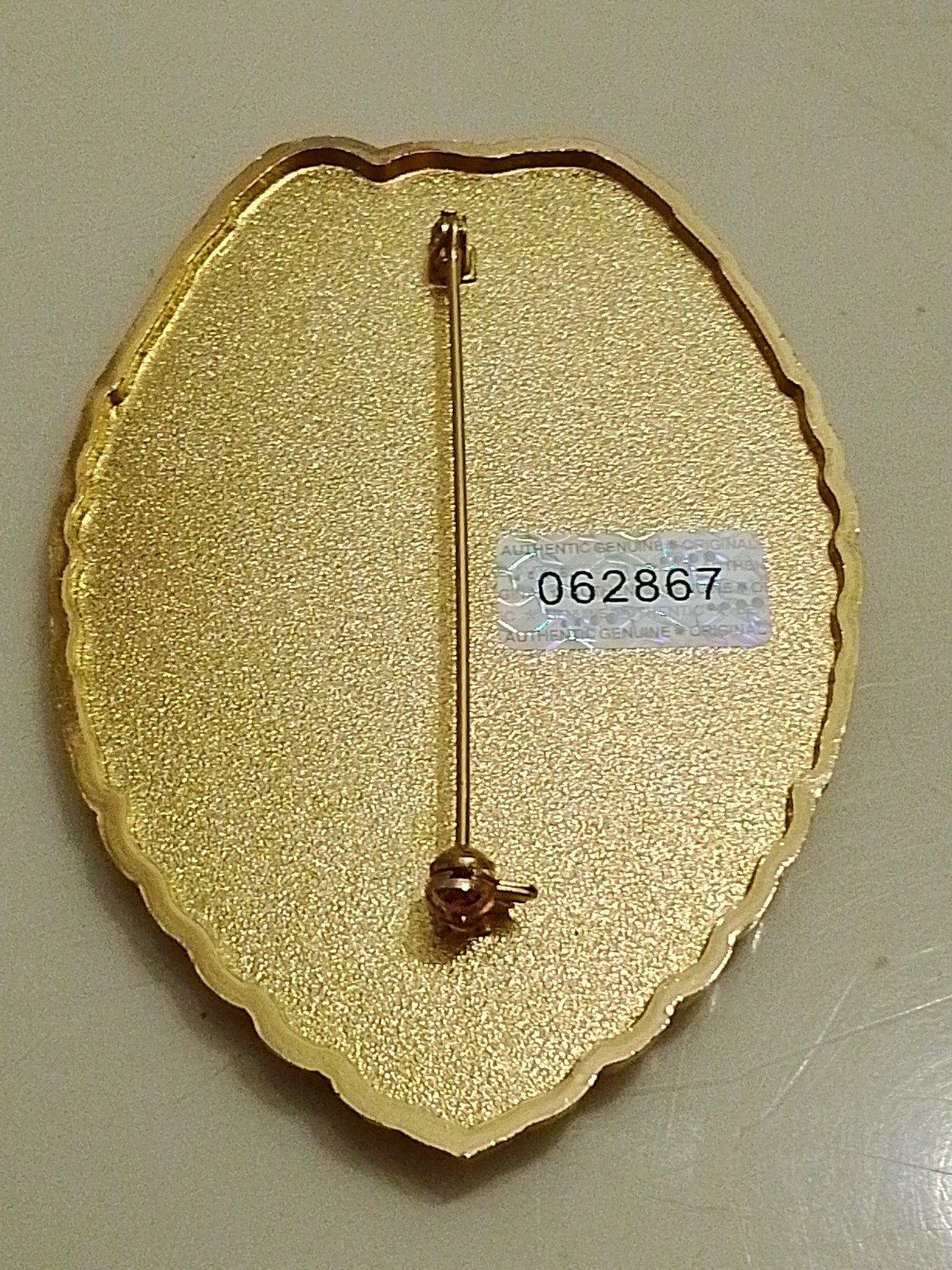 Security Enforcement Officer Badge Gold Tone Blue Enamel Liberty Bell Pin