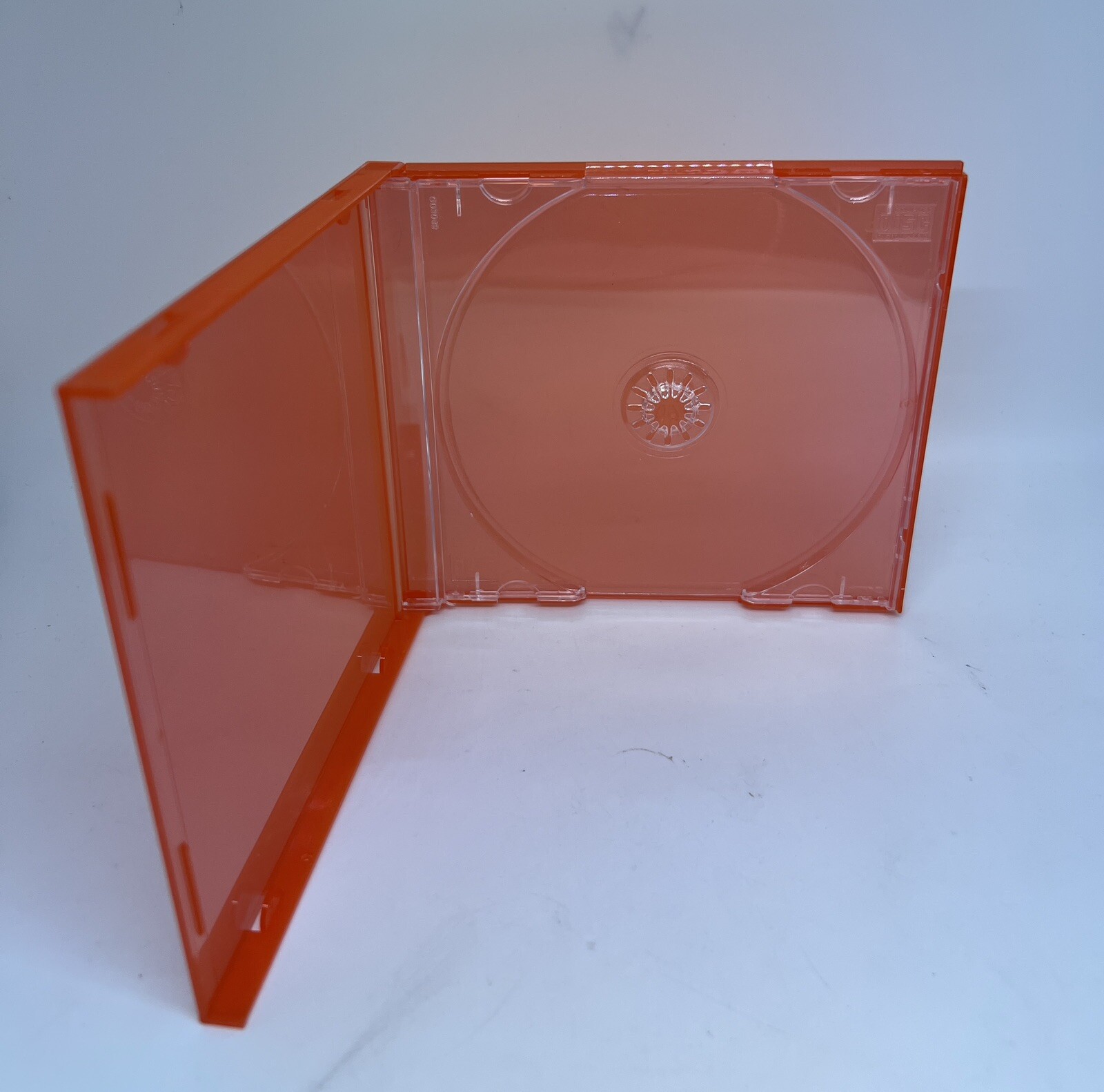 10 PCS NEW 10.4mm Single Orange CD Jewel Case w Clear Tray CDA, Made in USA
