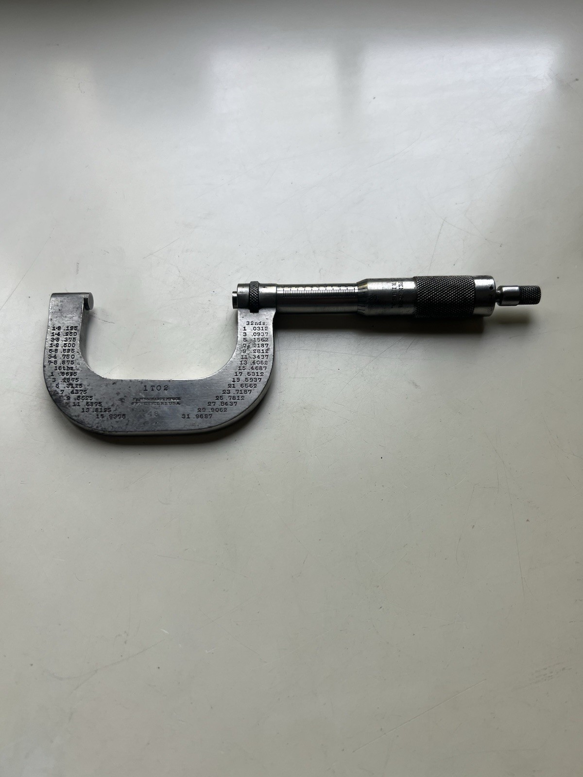 Brown & Sharpe No. 48 1”-2” Micrometer 1T02