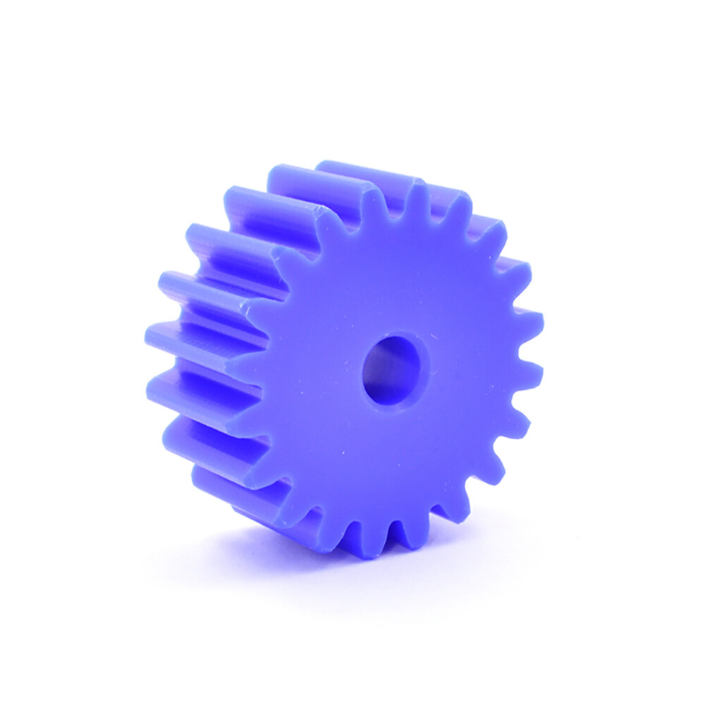 2 Modulus Blue Nylon Spur Gear, Cylinder Flat Gears 12~100 Teeth, 6/8/10mm Bore