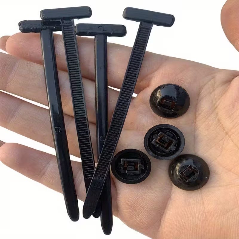 Nylon Universal Cable Tie Buckle, Heavy Duty Self-Locking Nylon Zip Ties Holder