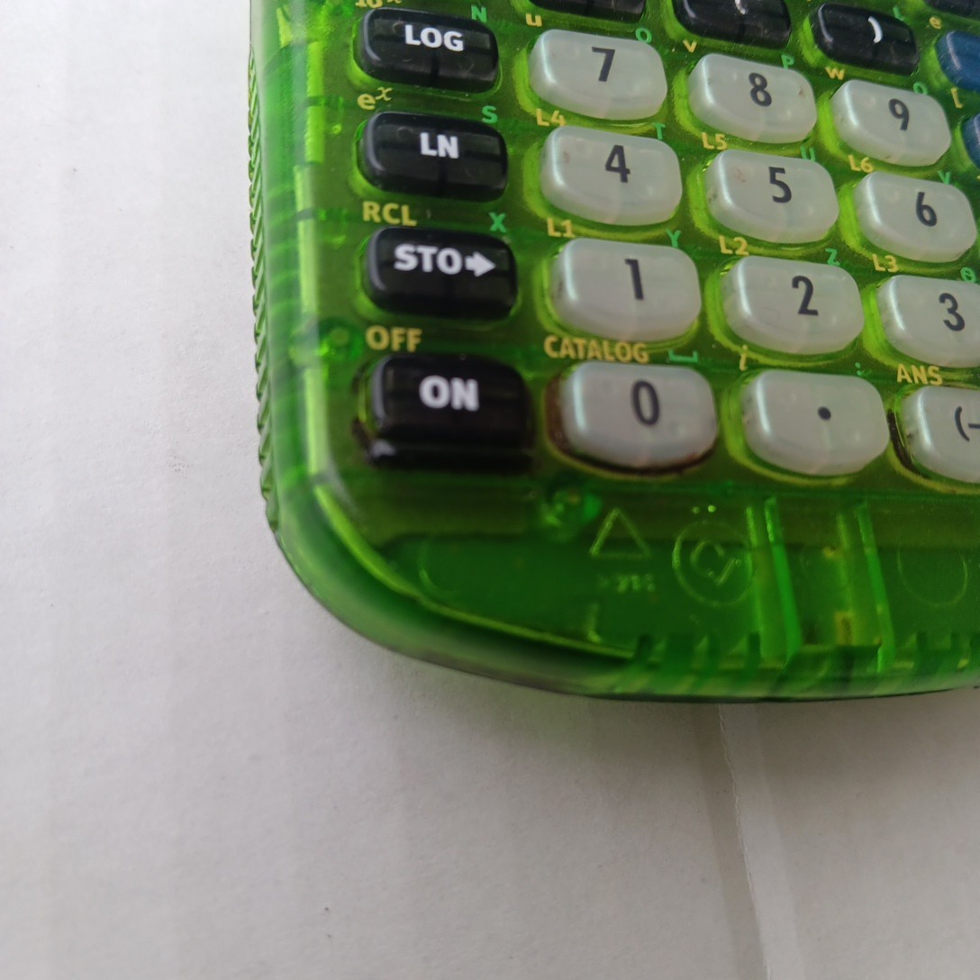 TI 83 Plus Lime Green Transparent Edition Calculator Tested And Working HTF RARE