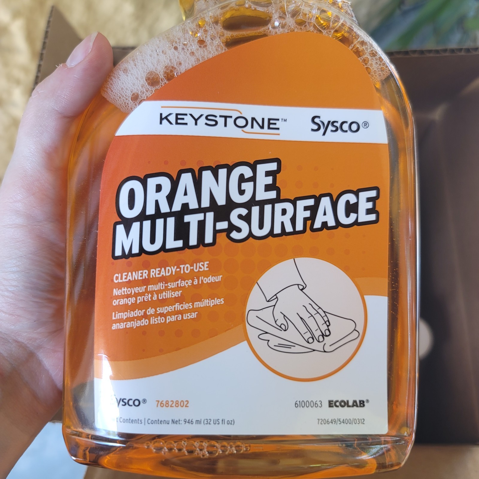 [Lot of 4] Ecolab Orange Multi-Surface Cleaner 6100063 Industrial Commercial