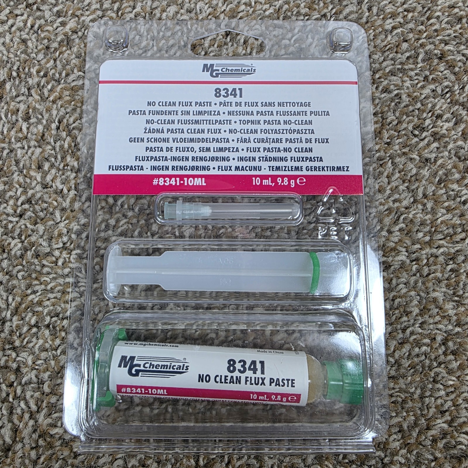 MG CHEMICALS 8341 NO CLEAN SOLDERING FLUX PASTE 10ML SYRINGE – NEW SEALED