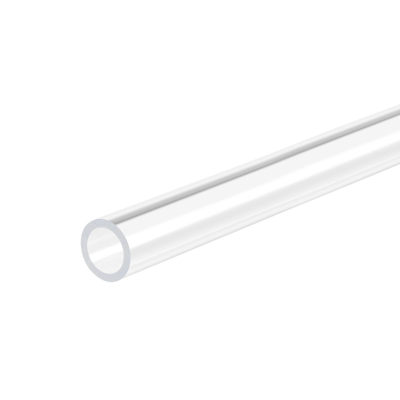 Clear Acrylic Pipe Rigid Plastic Tubing 9mm x 12mm 12″ for Aquarium Water Pipe