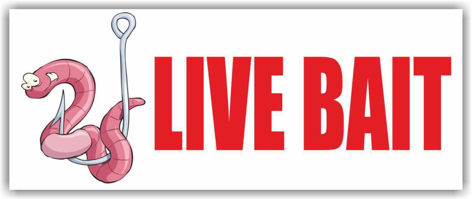 LIVE BAIT SOLD HERE Advertising Banner Vinyl Mesh Sign fishing wobbler tackle