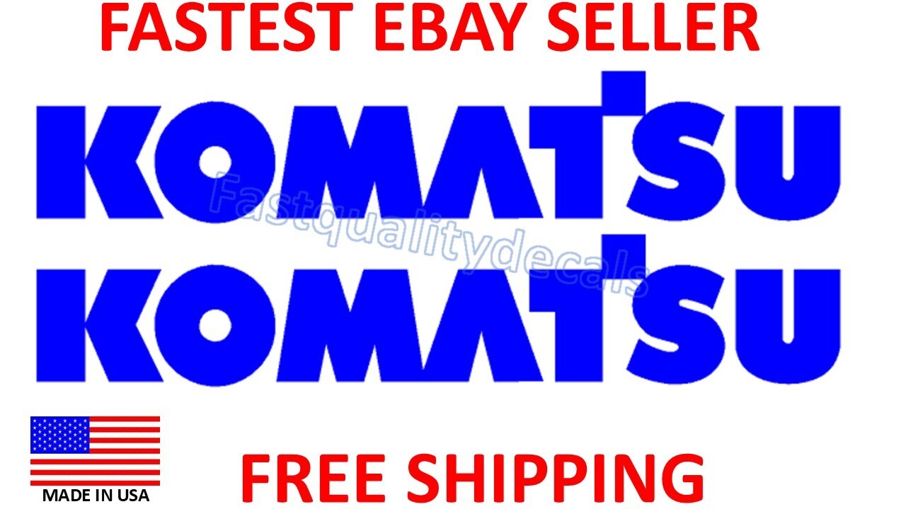 for Komatsu White Decal Sticker Excavator Forklift Loader CHOOSE SIZE-SHIPS FAST