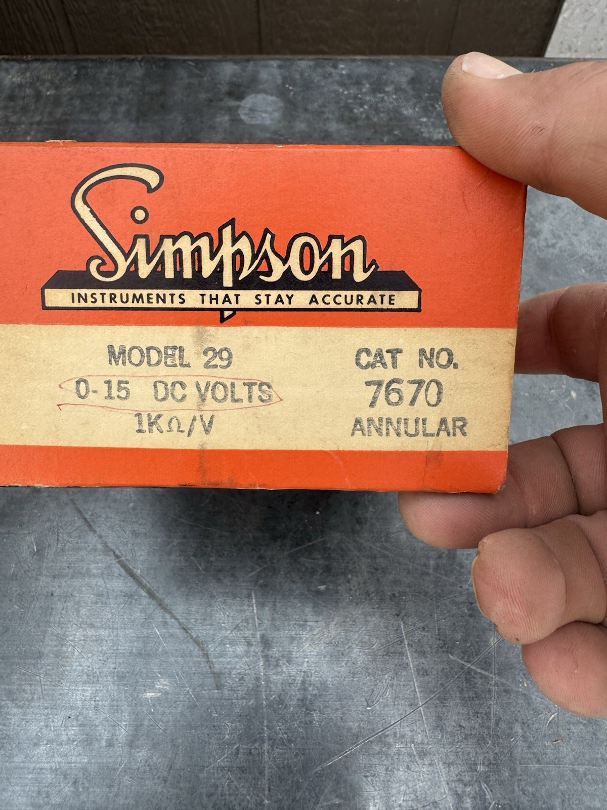 Vintage Simpson Model 29 0-15 DC Amps New In Box
