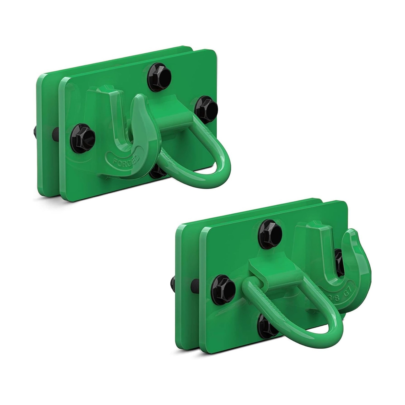 waltyotur 2 Pack Tractor Bucket Hooks with Tie Down Ring, Grade 70 Forged Ste…