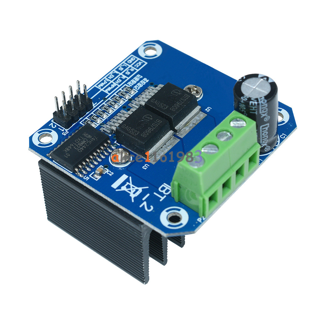 Double BTS7960B DC 43A Stepper Motor Driver H-Bridge PWM For Arduino Smart Car