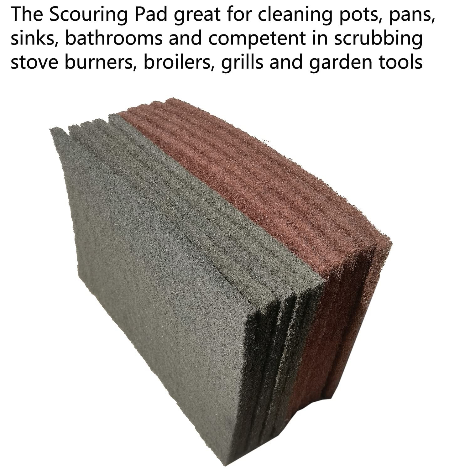 Premium 10 Pack 6″ x 9″ General Purpose Scuff Pads 6 x 9 inches, Brown + Grey