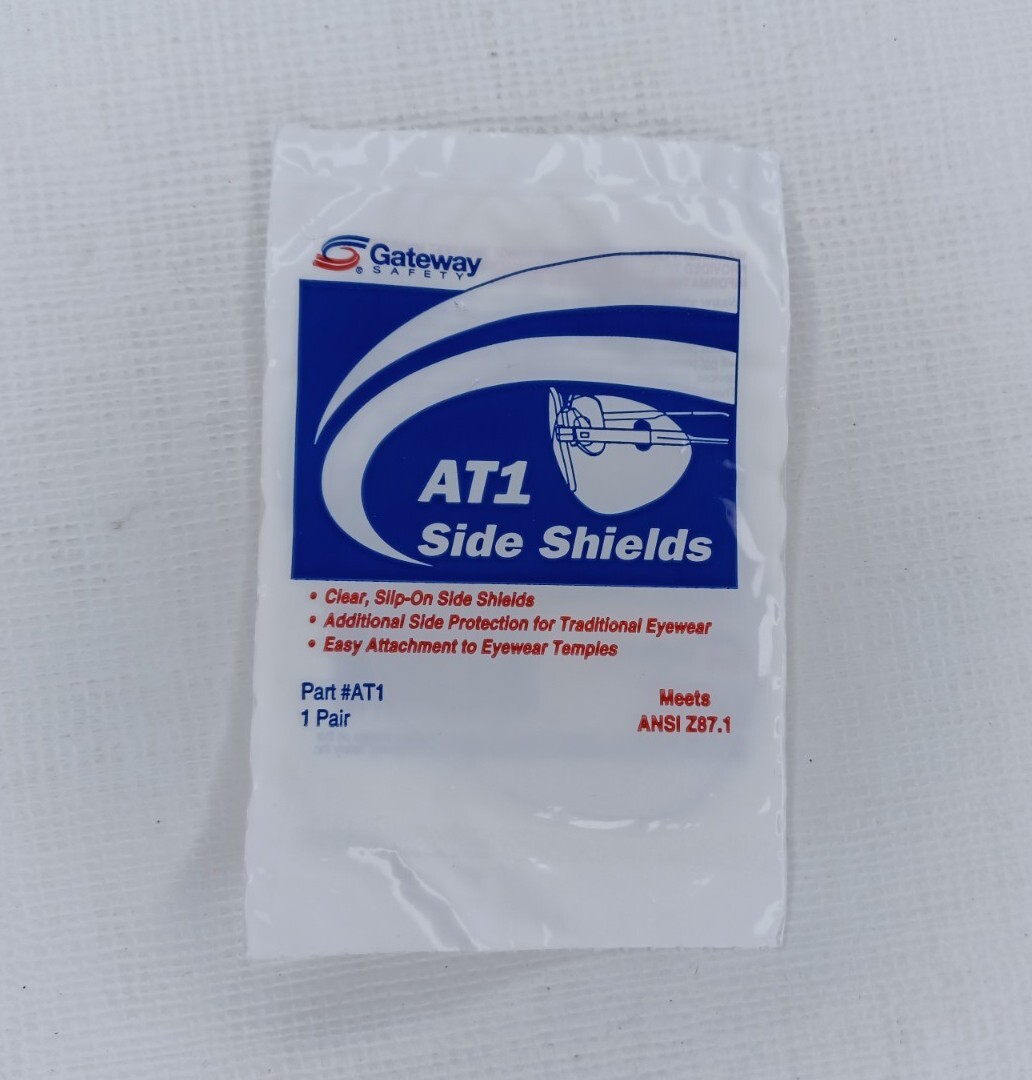1 Pair Gateway AT1 Side Shields Clear Slip On Glasses For Safety