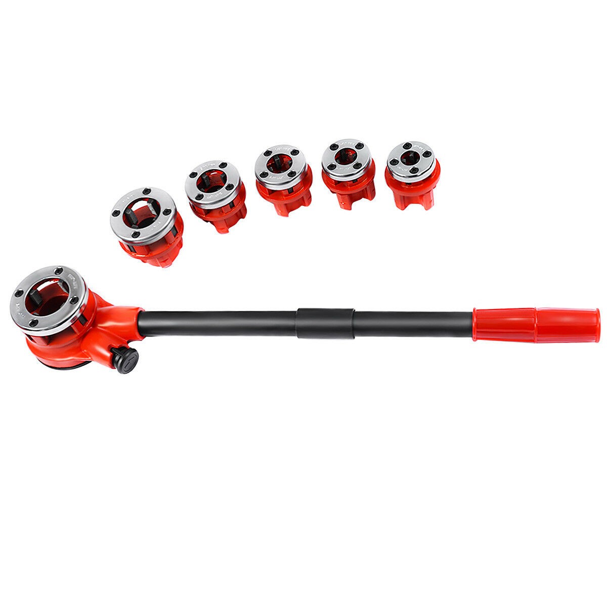IRONMAX New Ratchet Ratcheting Pipe Threader Kit Set w/ 6 Dies and Storage Case