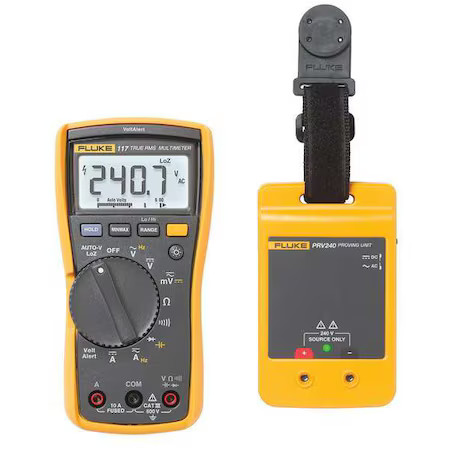 Fluke Fluke-117/Prv Digital Multimeter, 600 V Max Dc, Trms, 6, 000 Instrument