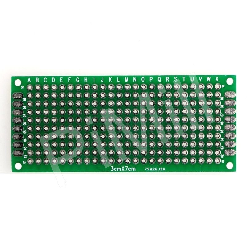 10pcs Double Side Prototype PCB Tinned Universal Bread board DIY 3x7cm US Stock