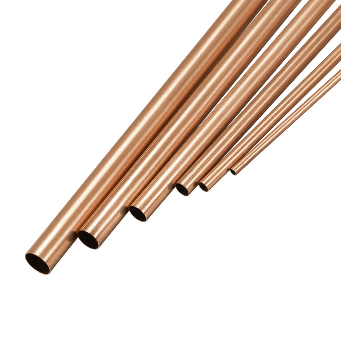 6 pcs Copper Tube Pipe 2mm-7mm OD x 0.2mm Wall Thickness 300mm Length Round