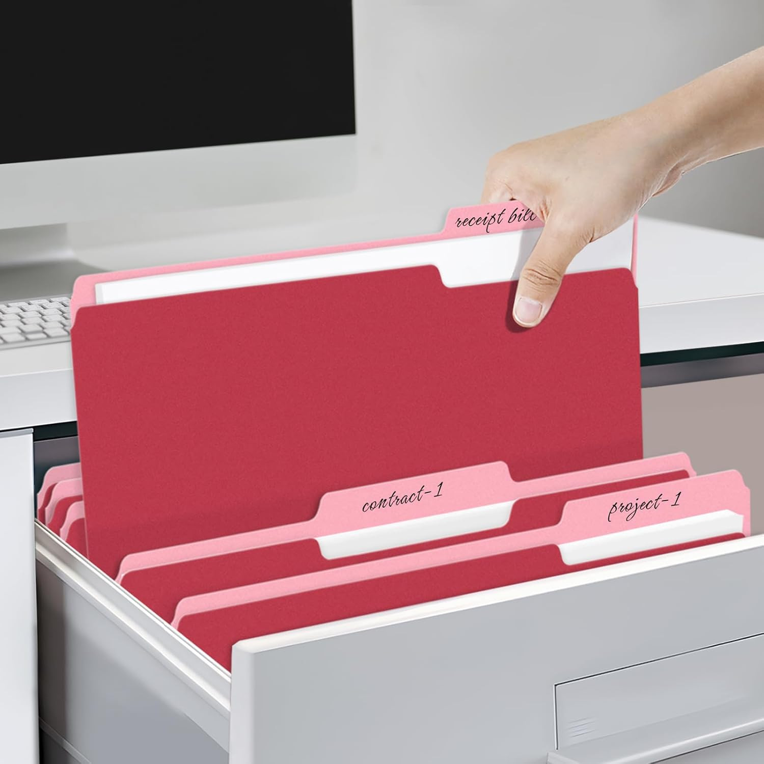 File Folders, 30 Pack Manilla Folders 8.5 x 11, Colored File Folder Home Office