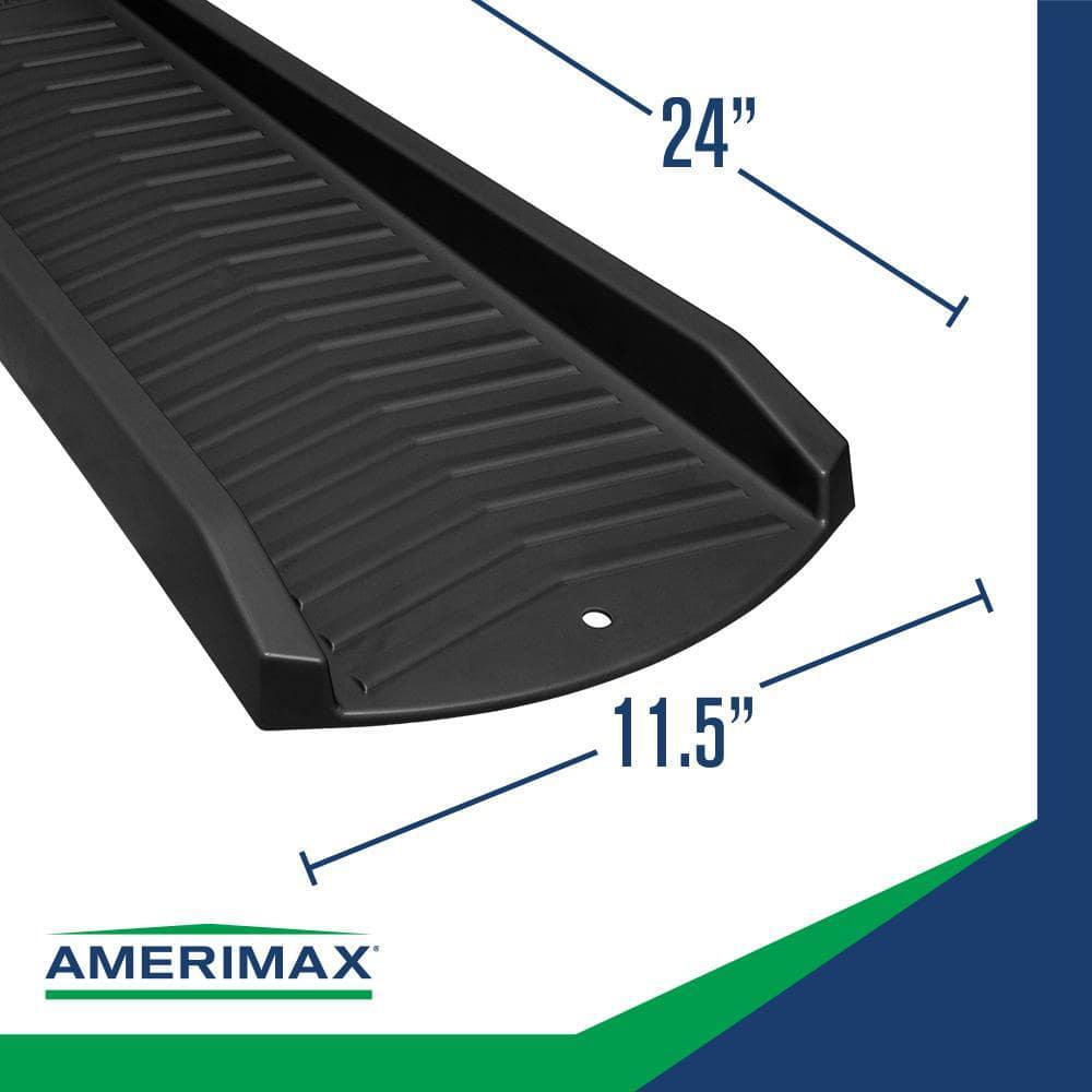 Amerimax 2 in. H X 11 in. W X 24 in. L Black Vinyl Splash Block