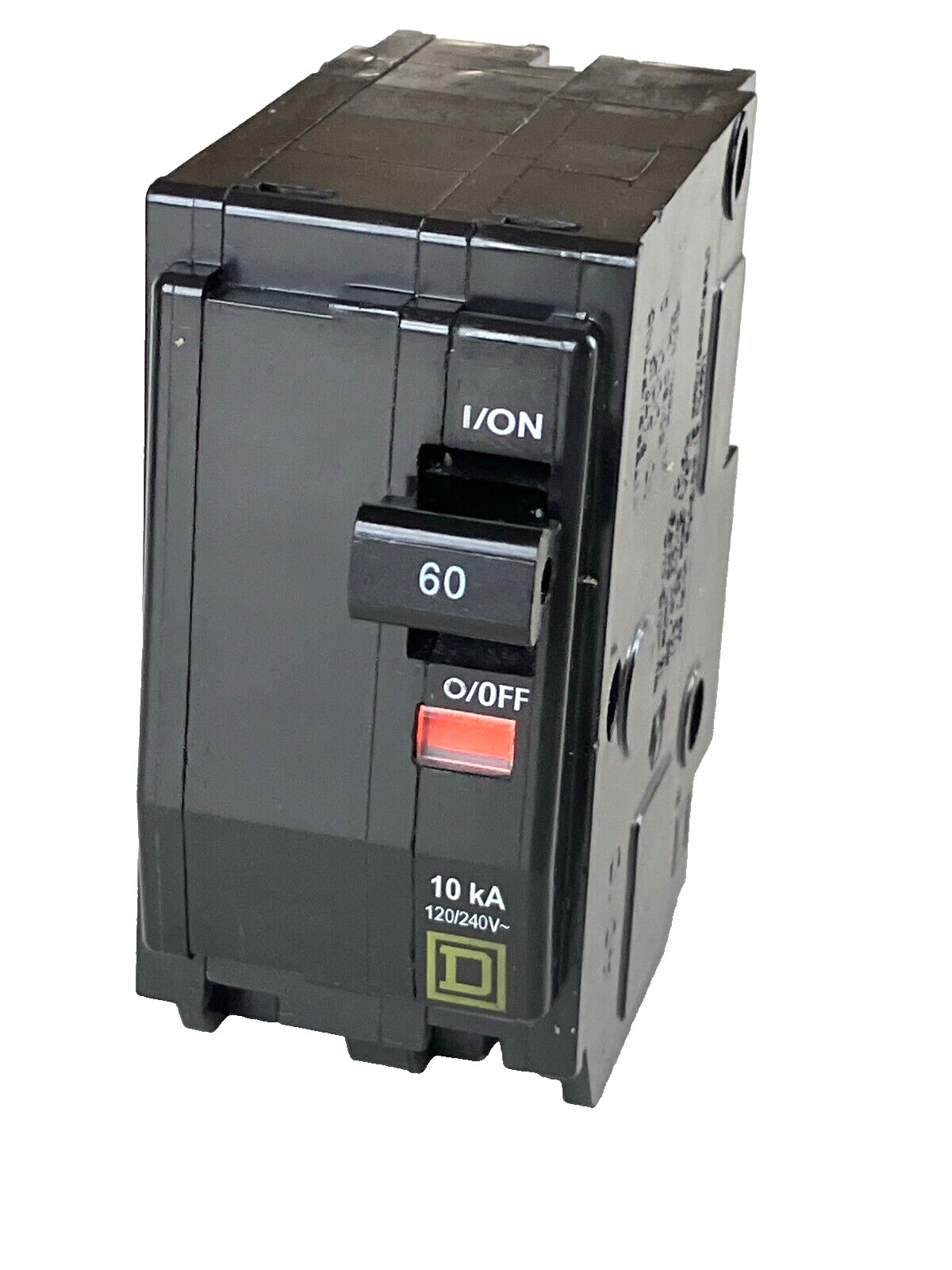 Square D Circuit Breaker QO 60A 2 pole 120/240VAC 10kA Yellow «D» QO260 used