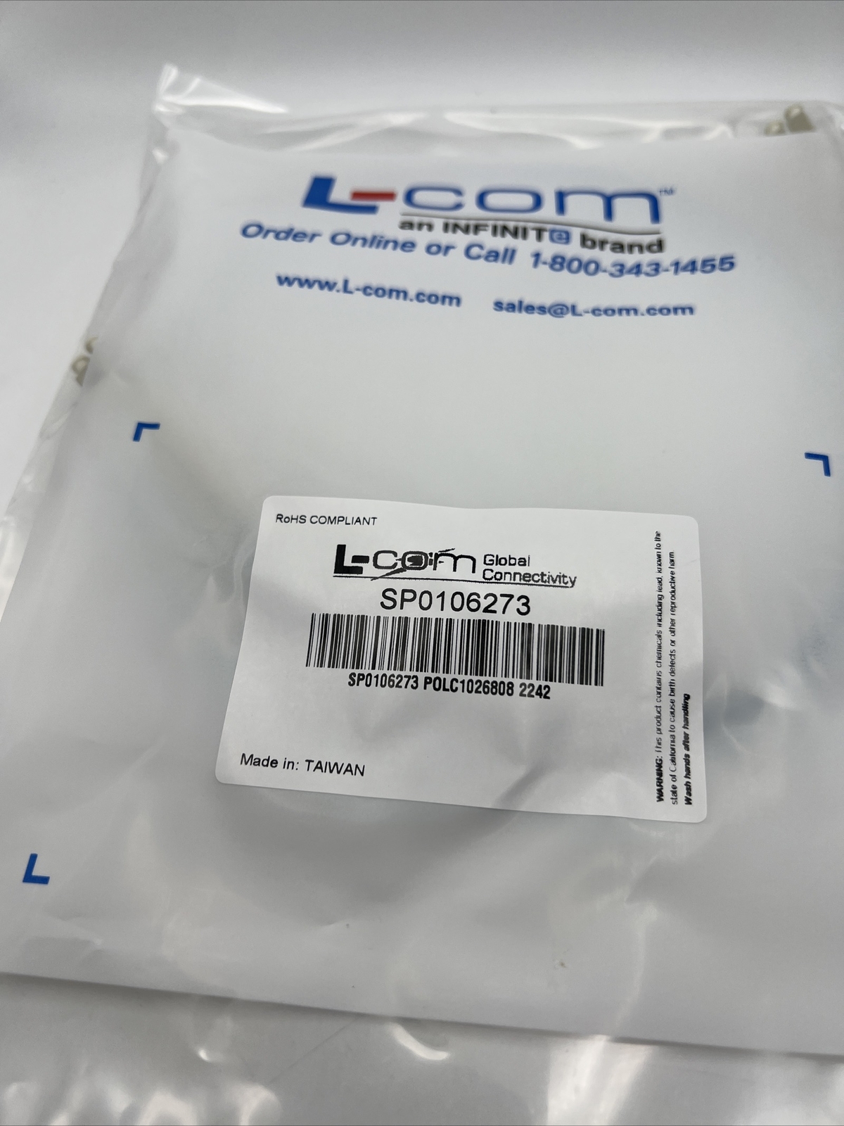 L-COM SP0106272 Fiber Optic Cable 20 Qty