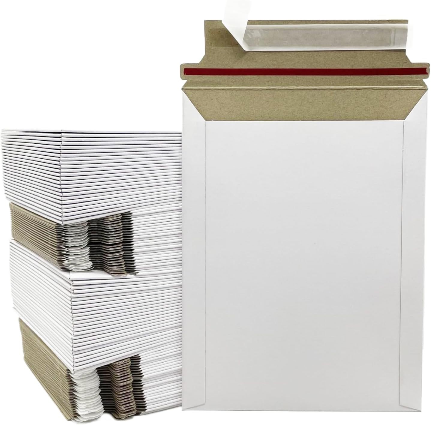 60 – 6×8 White 450GSM Self Seal Ship Flat Ultra Thick Cardboard Envelope Mailers
