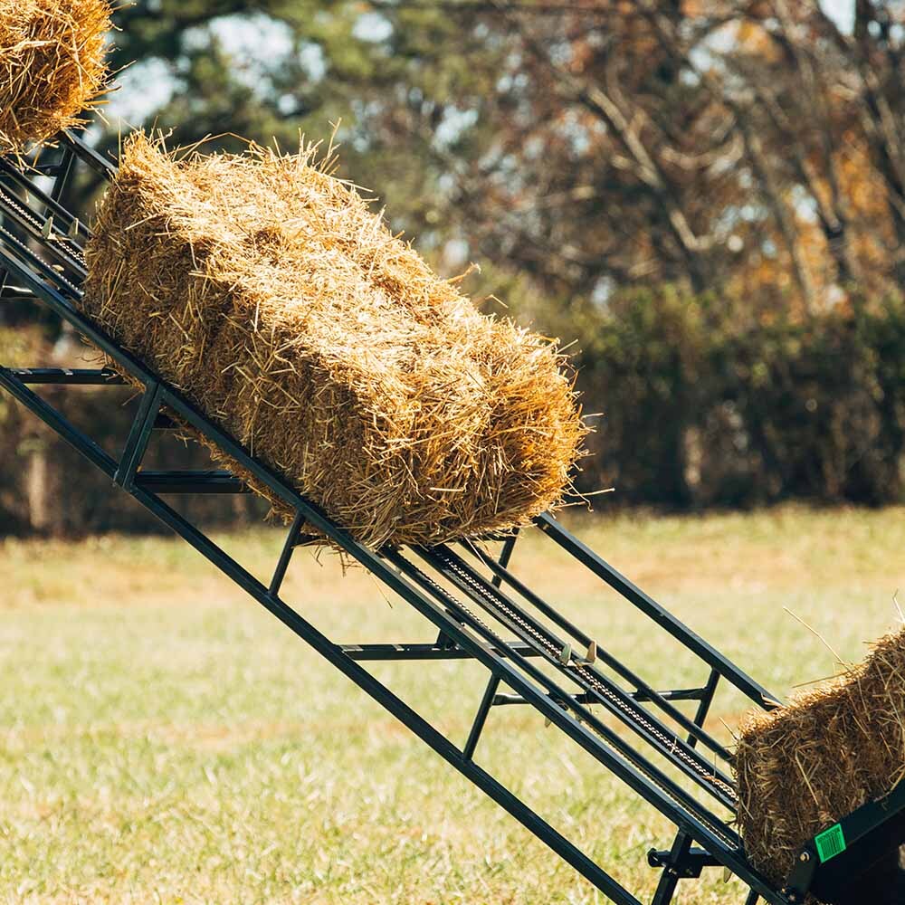 Titan Attachments Chain Drive 15ft Square Hay Bale Elevator Base Unit
